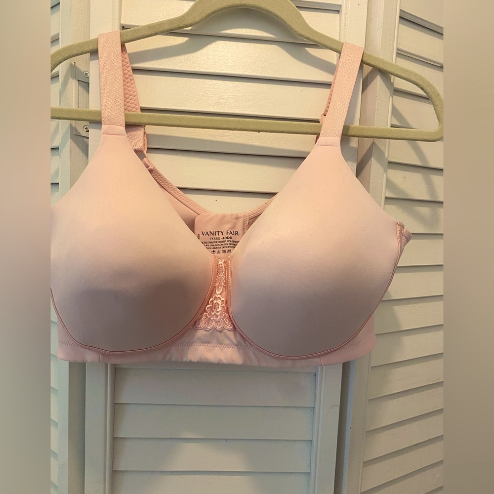 VANITY FAIR No Underwire “T-Shirt Bra” Size 40DD Lt Pink NWOT